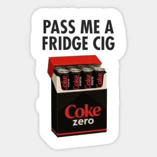 Coke Zero Fridge Cig – Retro Pack Parody Graphic Sticker